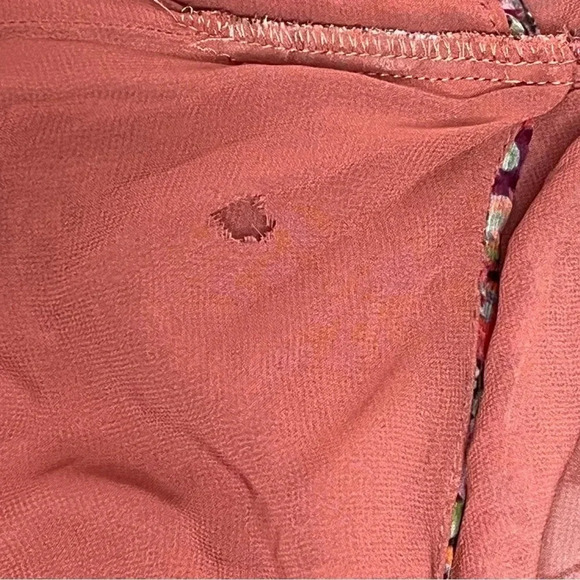 Zara (NWT) Floral Print Pink Mini Dress with Side Cut Out Size X-Large - Picture 10 of 10